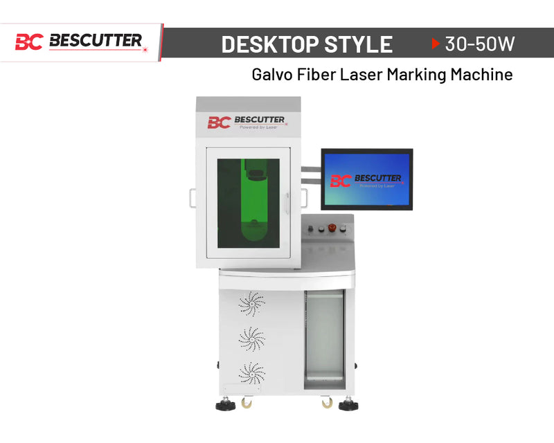 Desktop Style Fiber Galvo Laser 30W / 50W Laser Marking Machine. Stock Available