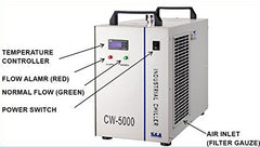 Industrial Refrigerated Water Chiller  CW-5000 for CO2 laser 100W/130W - BesCutter Laser Cutters and Engravers