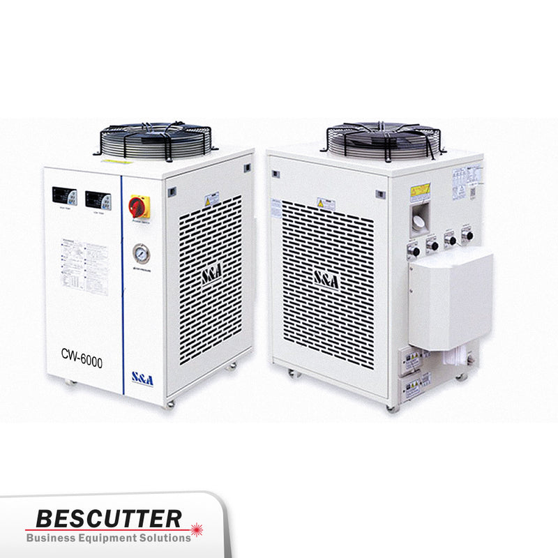 Industrial Refrigerated Water Chiller  CW-6000 for CO2 laser 250W/300W - BesCutter Laser Cutters and Engravers