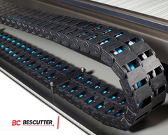 ALL SYSTEM INCLUDED BESCUTTER FABRIC CUTTING EXPERT 71''X39'' CO2 LASER CUTTER & ENGRAVER 150W WITH CAMERA POSITIONING, CONVEYOR BELT AND EDGE AUTO-DETECTING FEEDER - BesCutter Laser Cutters and Engravers
