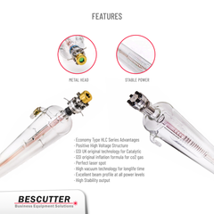 BesCutter C8 150-180W Sealed Glass CO2 Laser Tube for Replacing Reci W8. We ship the same day - BesCutter Laser Cutters and Engravers