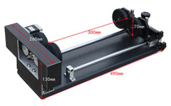 Four-Wheel Rim-Drive Rotary Attachment for Laser Engraving Round