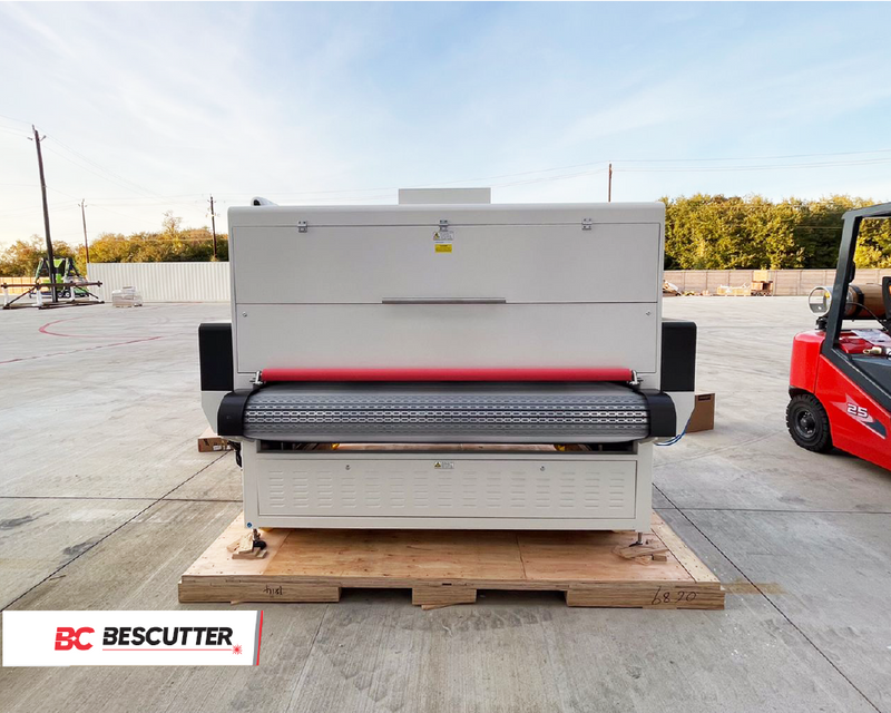 ALL SYSTEM INCLUDED BESCUTTER FABRIC CUTTING MASTER 65"X45" CO2 LASER CUTTER & ENGRAVER 150W WITH CAMERA, CONVEYOR BELT, ROLL STACKER AND AUTO FEEDER | DOUBLE HEAD AVAILABLE - BesCutter Laser Cutters and Engravers