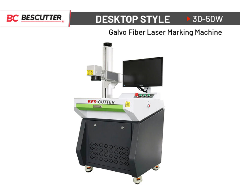 BesCutter Desktop Style 30-50W Galvo Fiber Laser Marking Machine