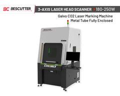 BesCutter 3-axis Laser Head Scanner 180-250W Galvo CO2 Laser Marking Machine Fully Enclosed
