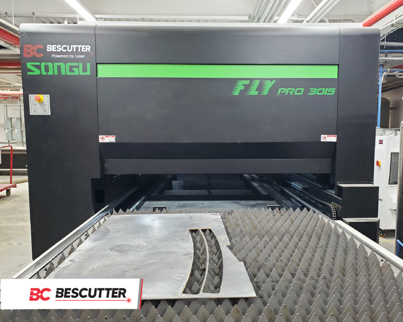 Fly Speed 2-6KW Fiber Laser Metal Sheet Cutter Full Enclosure with Parallel Shuttle Table - BesCutter Laser Cutters and Engravers