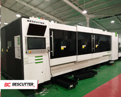 BesCutter Mach Speed 6-15KW 5'x10' IPG Fiber Laser Cutter Fully Enclosed with Hydraulic Shuttle Table - BesCutter Laser Cutters and Engravers
