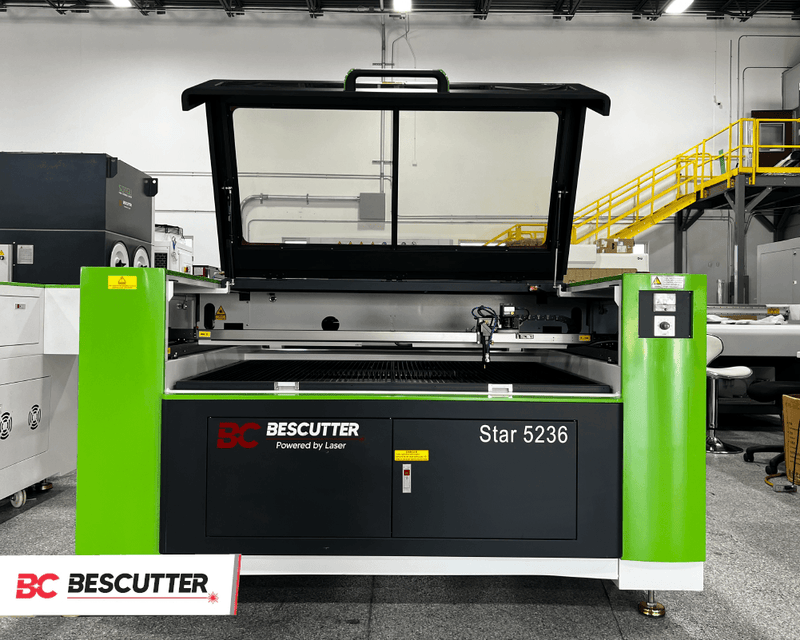ALL SYSTEM INCLUDED BESCUTTER VERSA STAR 52"X36" 150W CO2 LASER CUTTER & ENGRAVER  |  FAST DELIVERY  |  LEADSHINE STEPMOTORS
