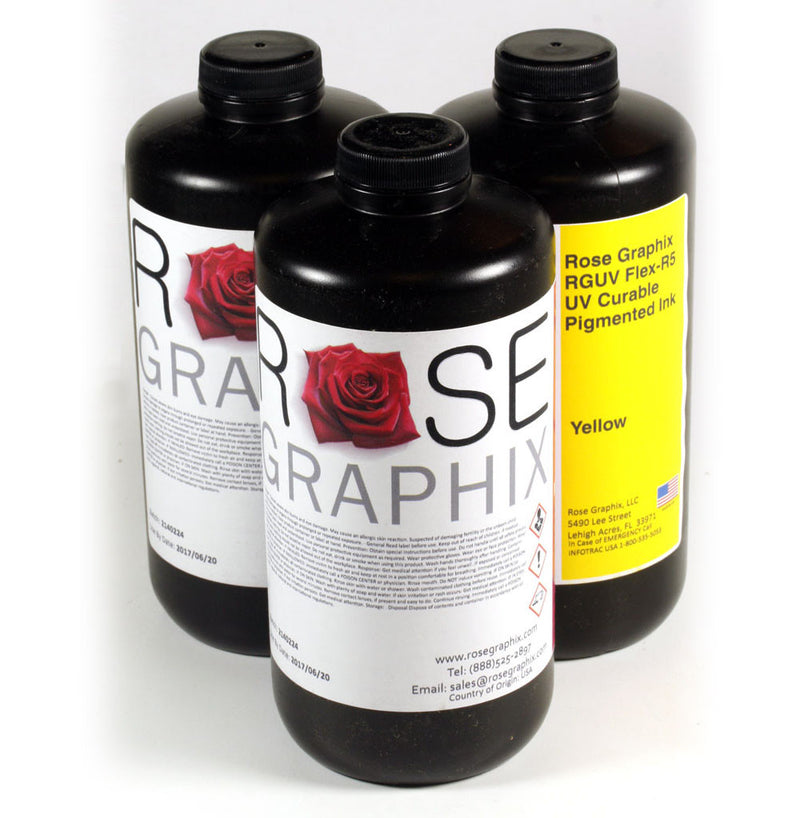 Premium Flex-R5 UV Curable Pigmented Inks 1 Liter Bottle - BesCutter Laser Cutters and Engravers